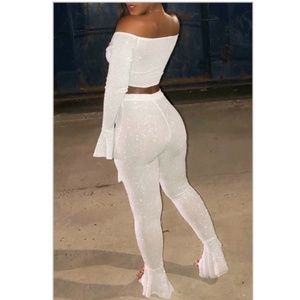 White Two piece cute set